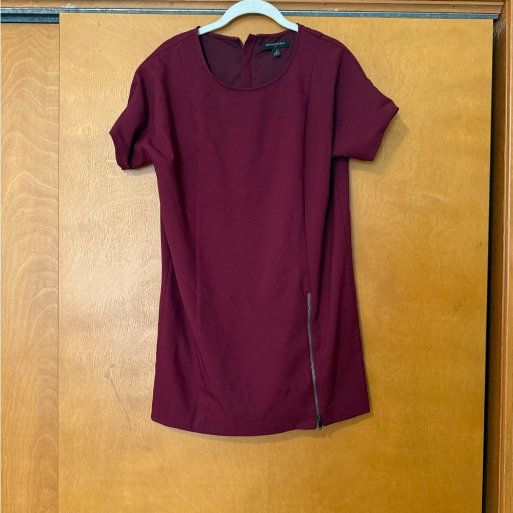Banana Republic Burgundy Shift Dress